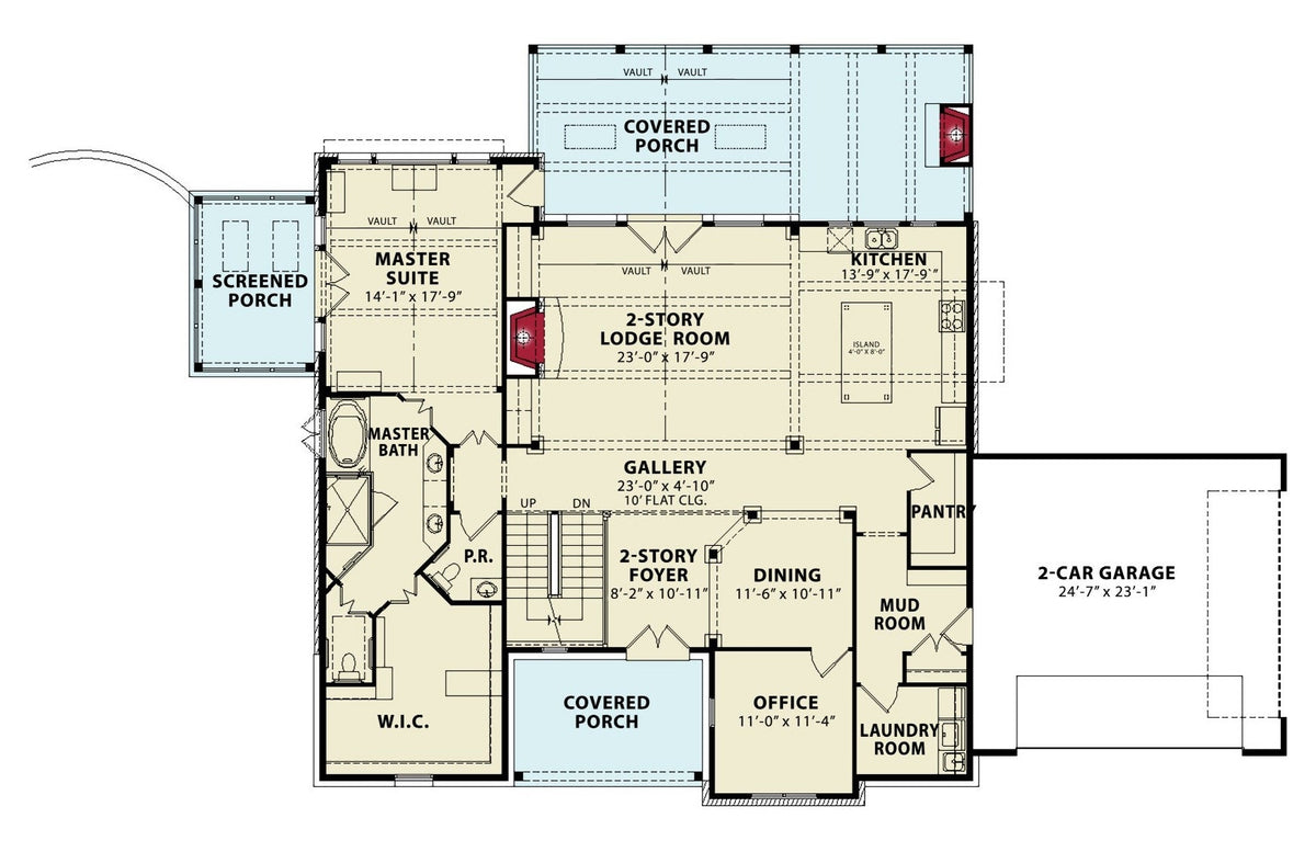 Barnwood B Floor Plan-First Floor