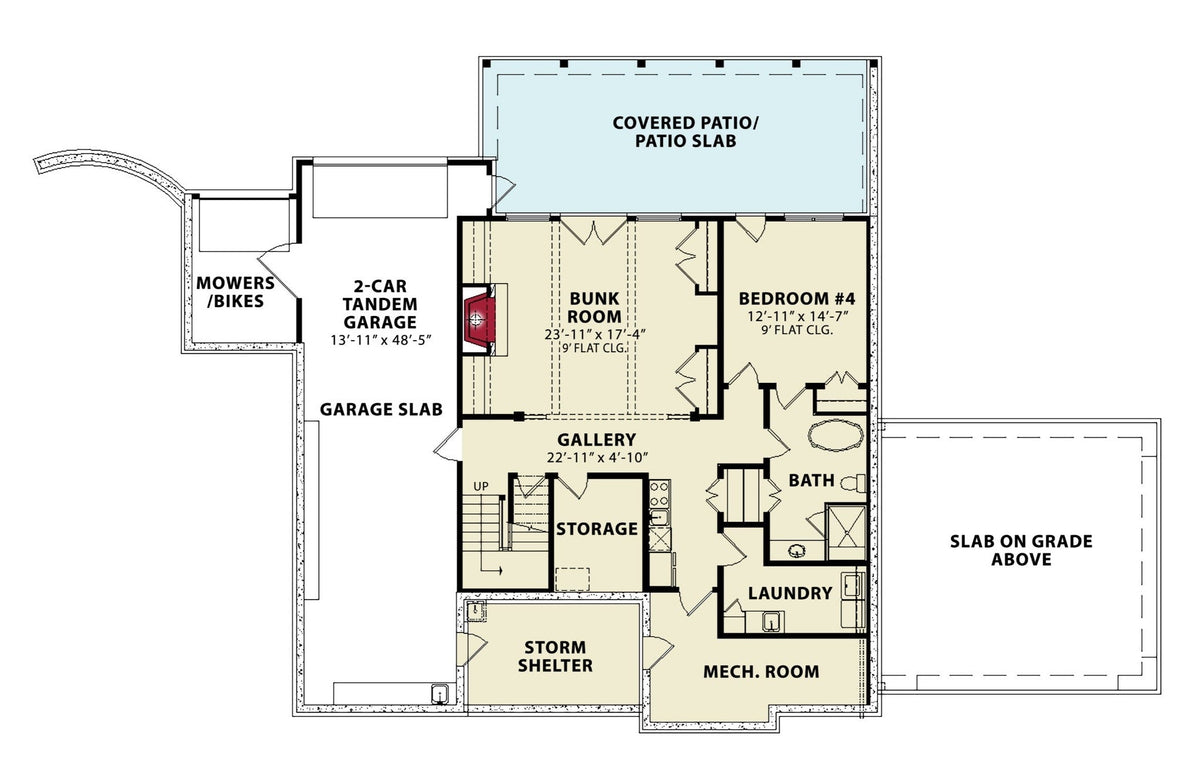 Barnwood B Floor Plan-Basement