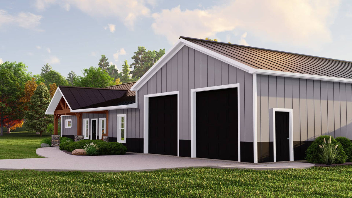 3-Bed Barndominium with Oversized 4-Car Garage - 1896 Sq Ft