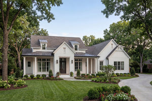 H7639-A Transitional House, 3 Bedrooms, 3.5 Bathrooms | Fitzgerald House Plan Exterior-2