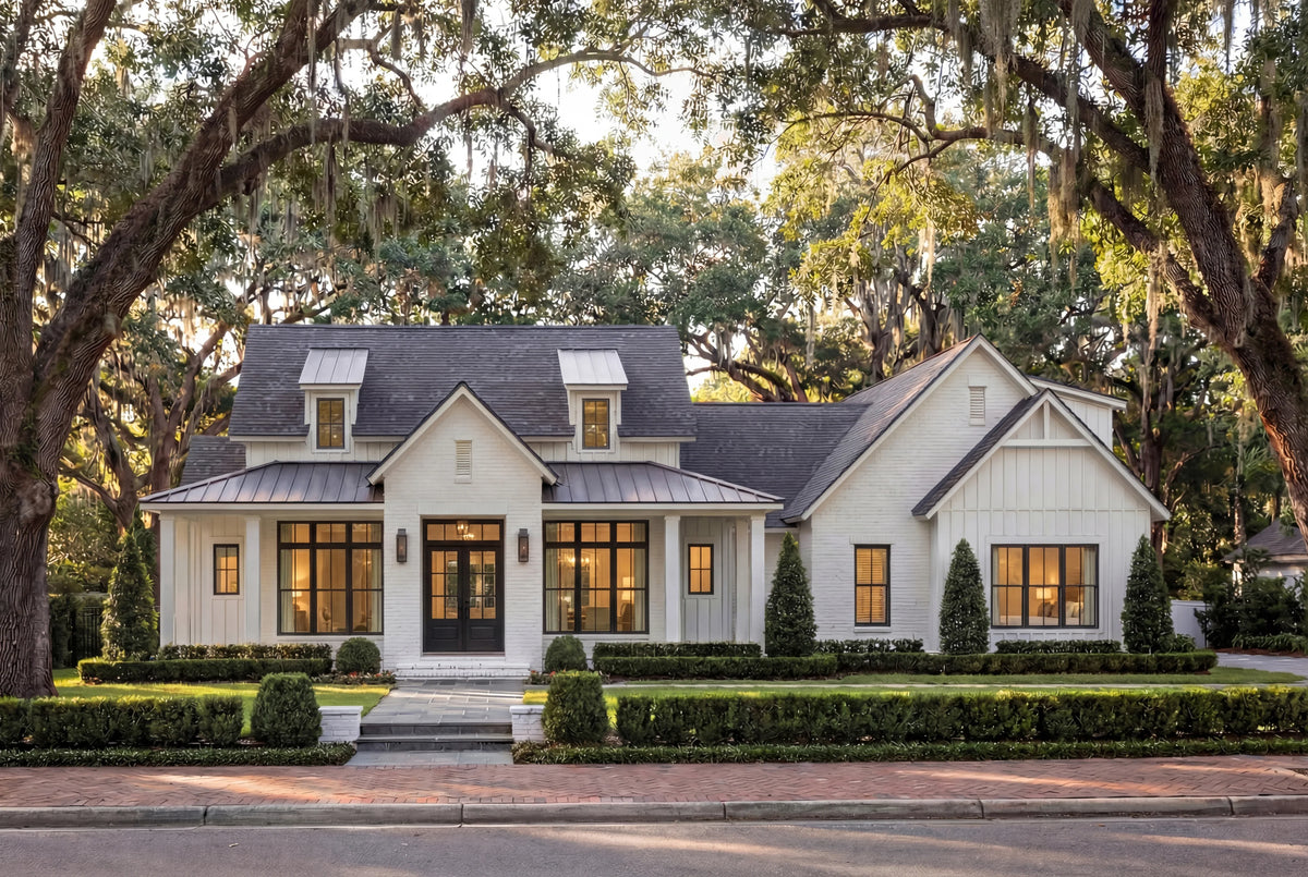 H7639-A Transitional House, 3 Bedrooms, 3.5 Bathrooms | Fitzgerald House Plan Exterior-3
