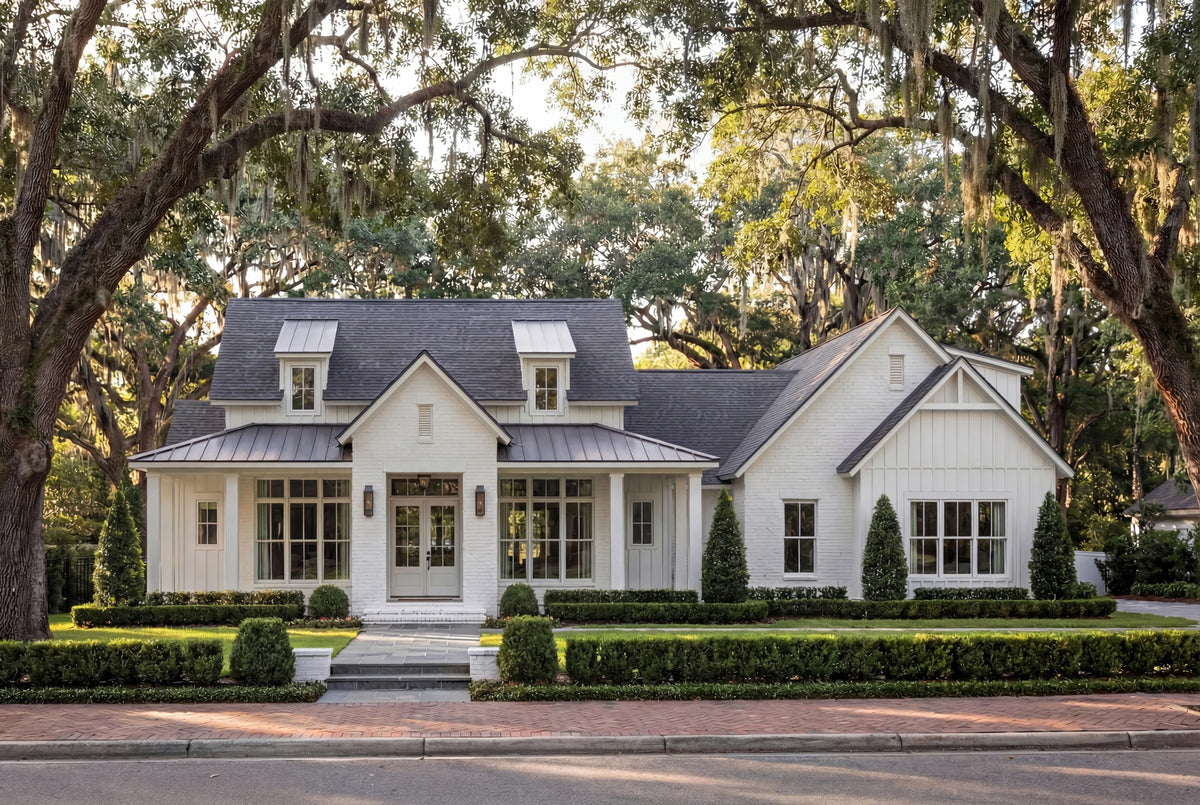 H7639-A Transitional House, 3 Bedrooms, 3.5 Bathrooms | Fitzgerald House Plan Exterior-4