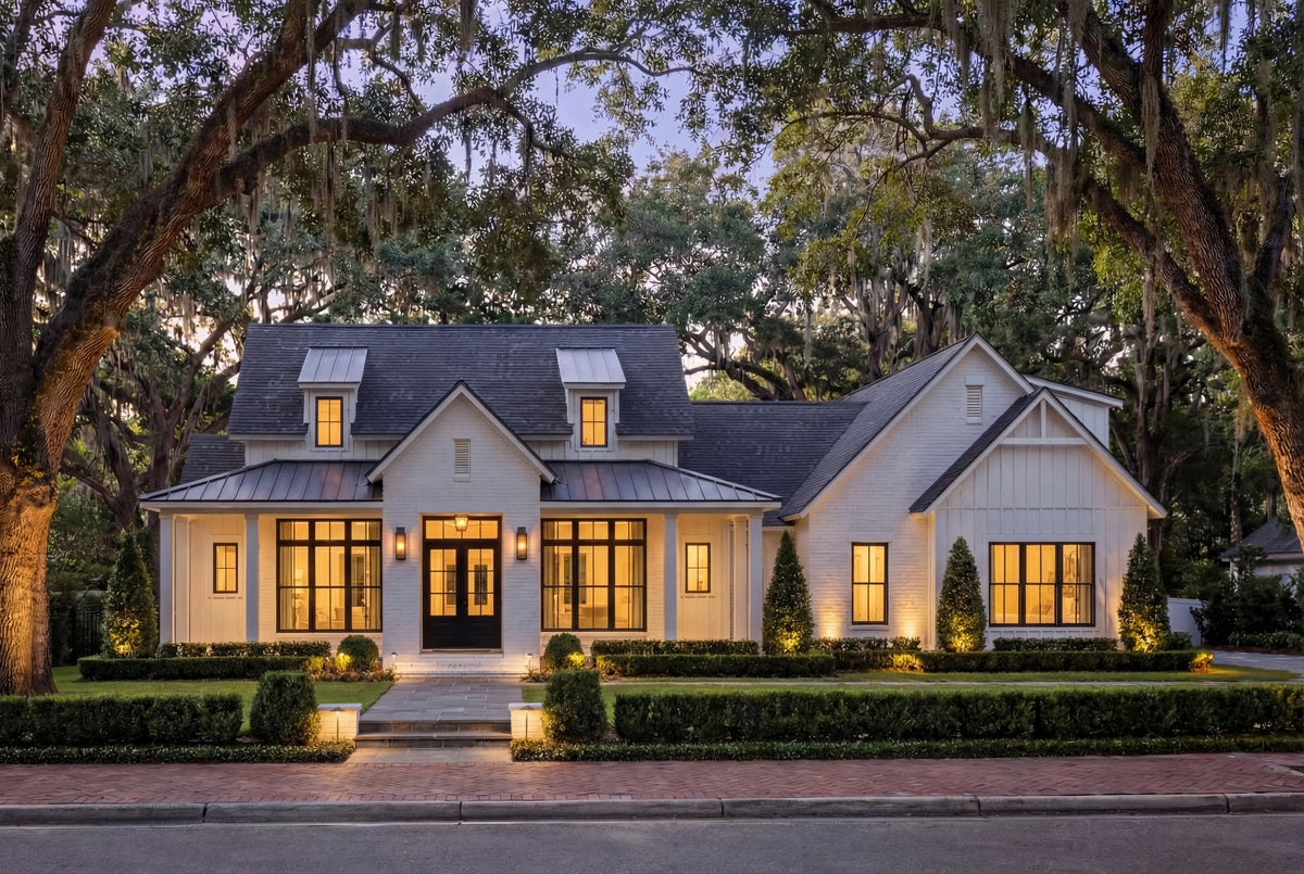H7639-A Transitional House, 3 Bedrooms, 3.5 Bathrooms | Fitzgerald House Plan Exterior-6