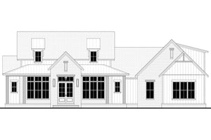 H7639-A Transitional House Front CAD, 3 Bedrooms, 3.5 Bathrooms | Fitzgerald House Plan 