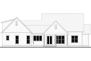 H7639-A Transitional House Rear CAD, 3 Bedrooms, 3.5 Bathrooms | Fitzgerald House Plan 