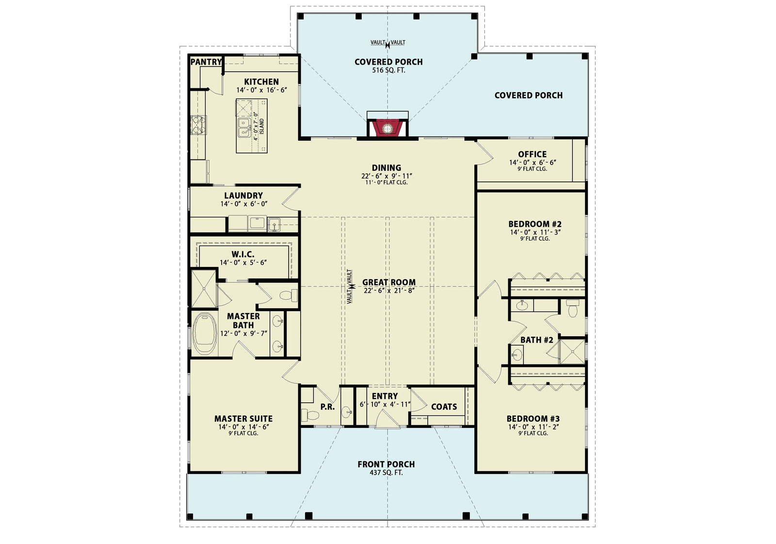 Alma Cottage B - Archival Designs House Plans