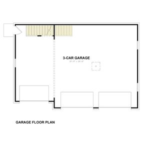 Hinshaw Garage Floor Plan, 3 Car Garage