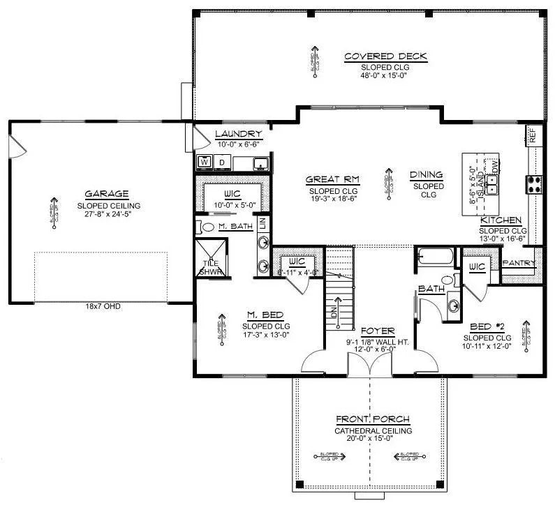 Wayside II House Plan - Archival Designs House Plans, floor plan