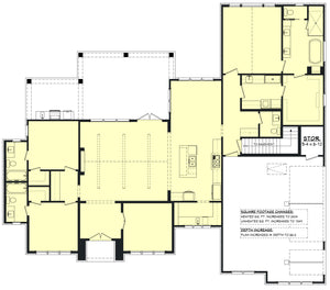 H8123-A Transitional House Basement Stair Location Floor Plan, 3 Bedrooms, 3.5 Bathrooms | Haney House Plan 