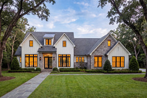 H8123-A Transitional House, 3 Bedrooms, 3.5 Bathrooms | Haney House Plan Exterior
