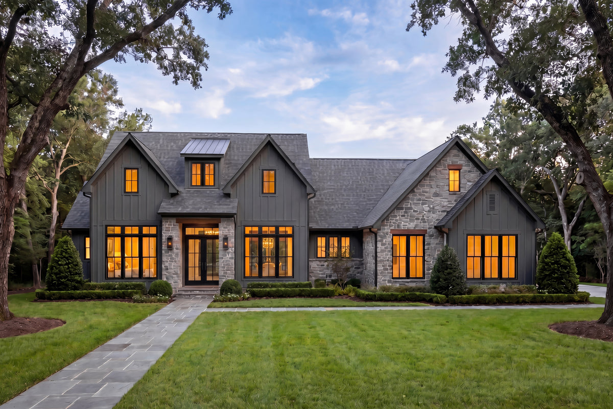 H8123-A Transitional House, 3 Bedrooms, 3.5 Bathrooms | Haney House Plan Exterior-2