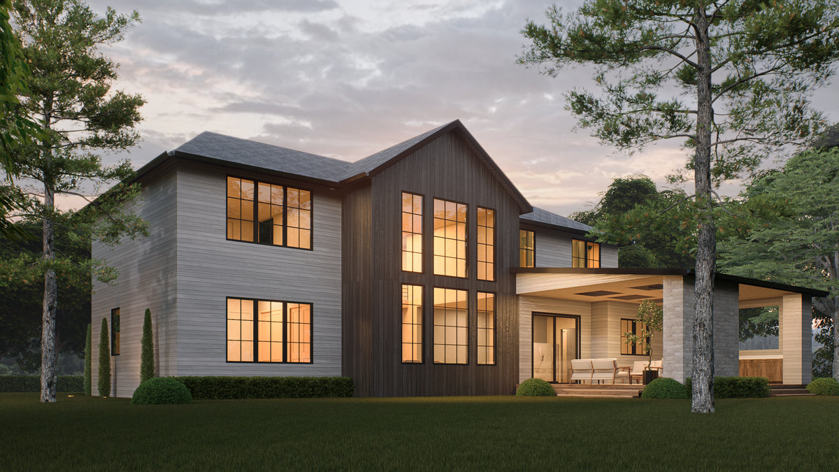 AC8162-A Transitional Modern Farmhouse, 5 Bedrooms, 4.5 Bathrooms | Malanchuk Lakewood House Plan Exterior-3
