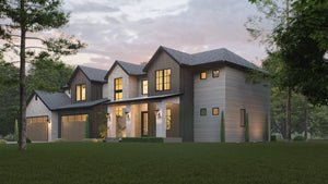 AC8162-A Transitional Modern Farmhouse, 5 Bedrooms, 4.5 Bathrooms | Malanchuk Lakewood House Plan Exterior-4