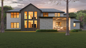 AC8162-A Transitional Modern Farmhouse, 5 Bedrooms, 4.5 Bathrooms | Malanchuk Lakewood House Plan Exterior-2