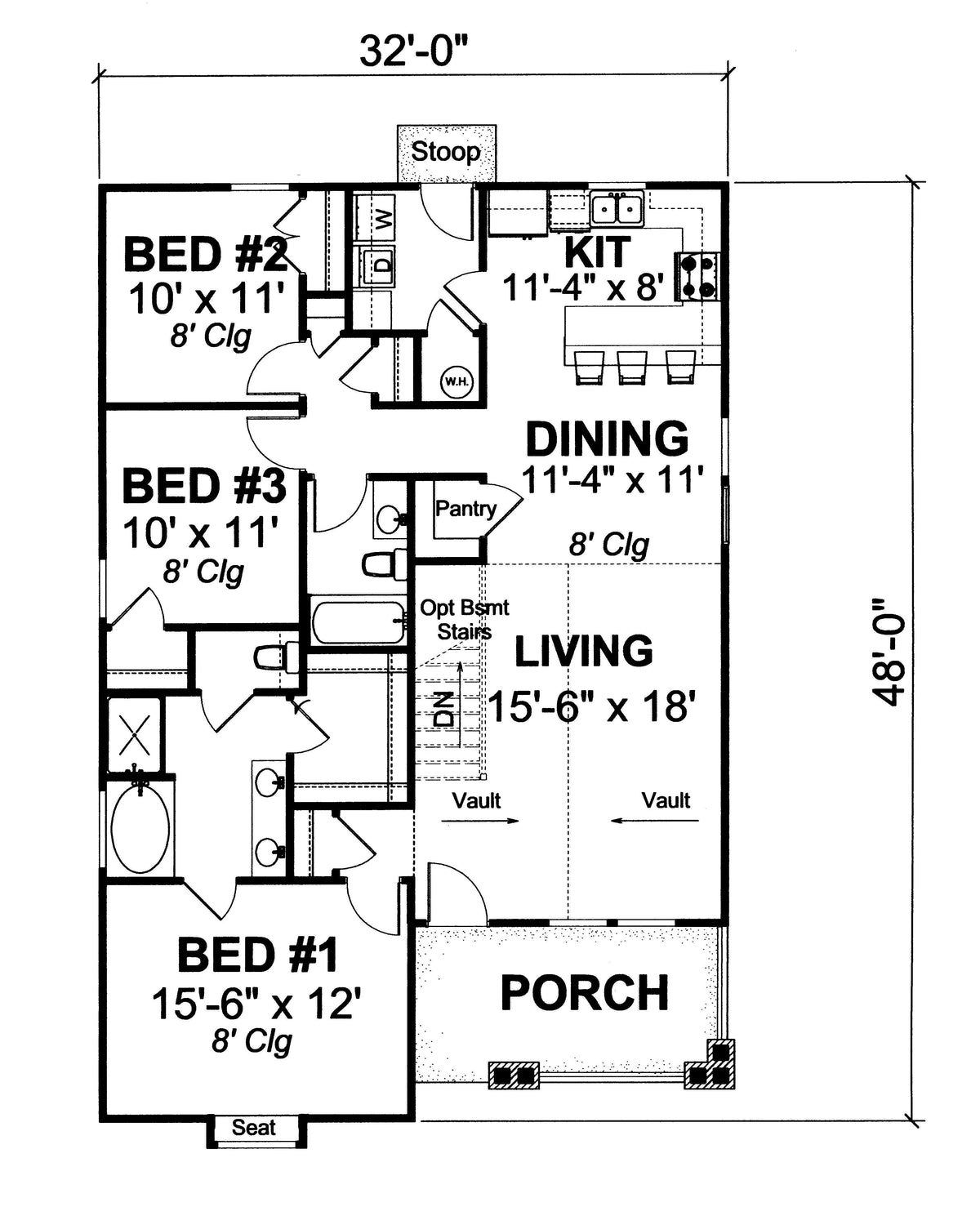 Wilmington House Plan - Archival Designs House Plans, floor plan