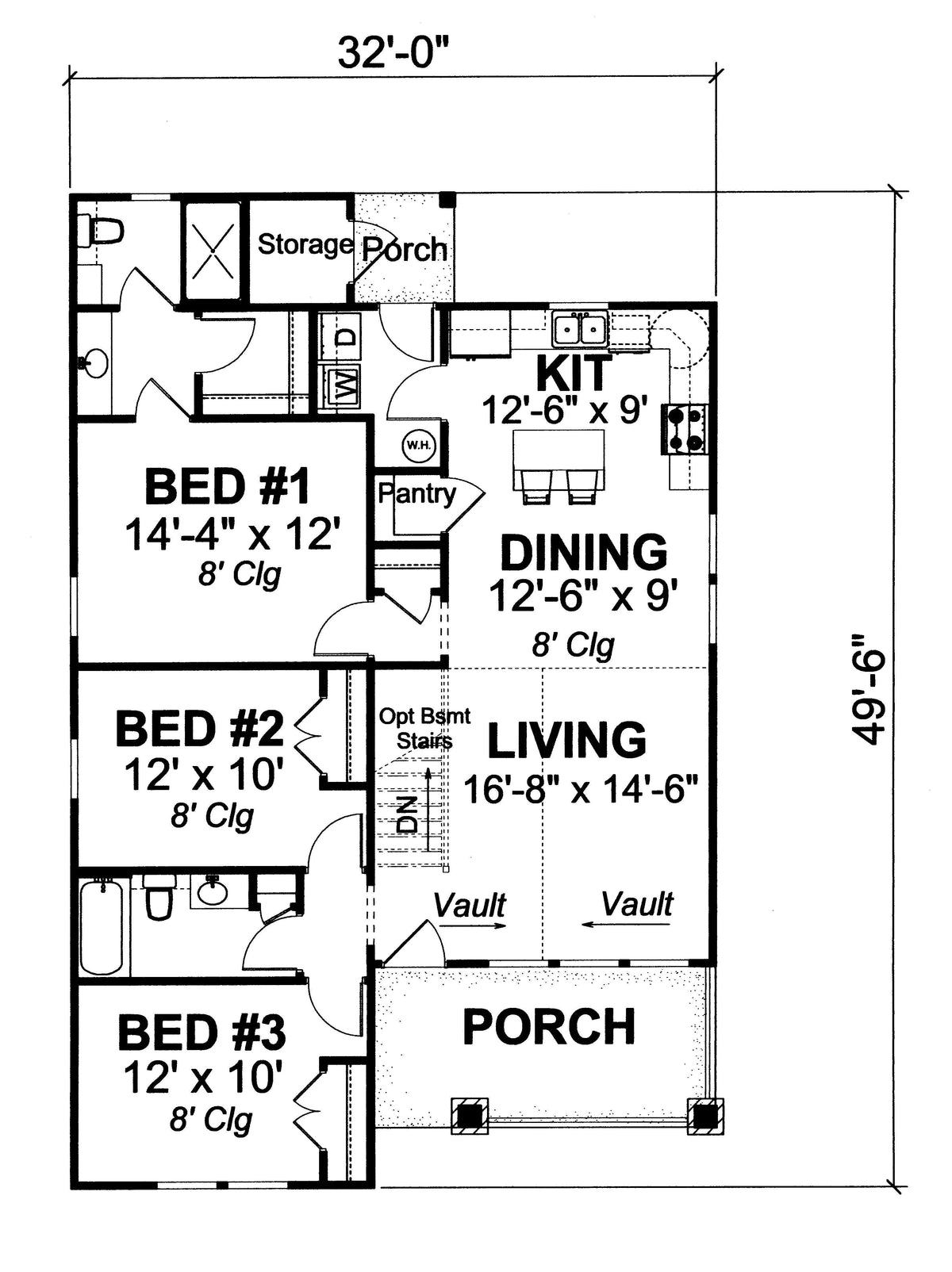 Kirksville House Plan - Archival Designs House Plans, floor plan