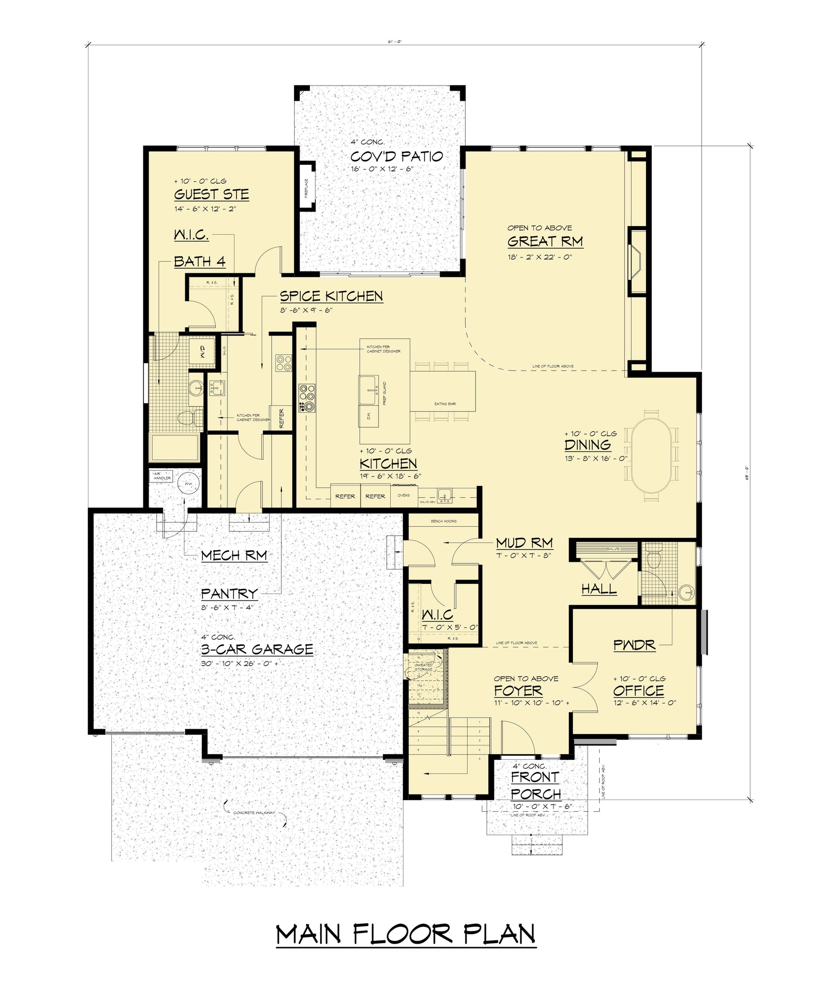 AC8171-A Contemporary House, 5 Bedrooms, 4 Bathrooms, 2 Half Baths | Villa House Plan Exterior