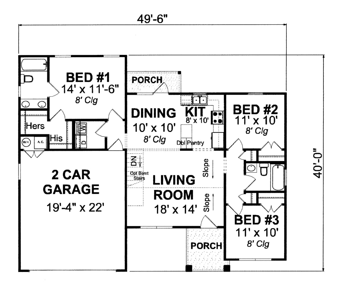 Dexter House Plan - Archival Designs House Plans, floor plan