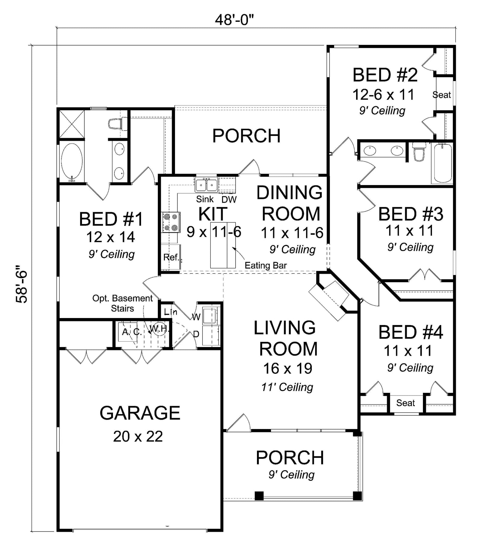 Gladespring House Plan - Archival Designs House Plans