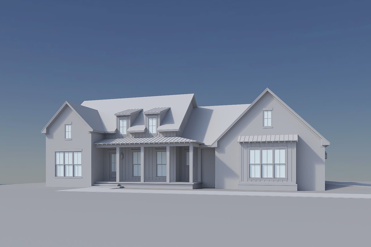 H8038-A Modern Farmhouse, 3 Bedrooms, 3.5 Bathrooms | Hensley 2427 Grayscale 2