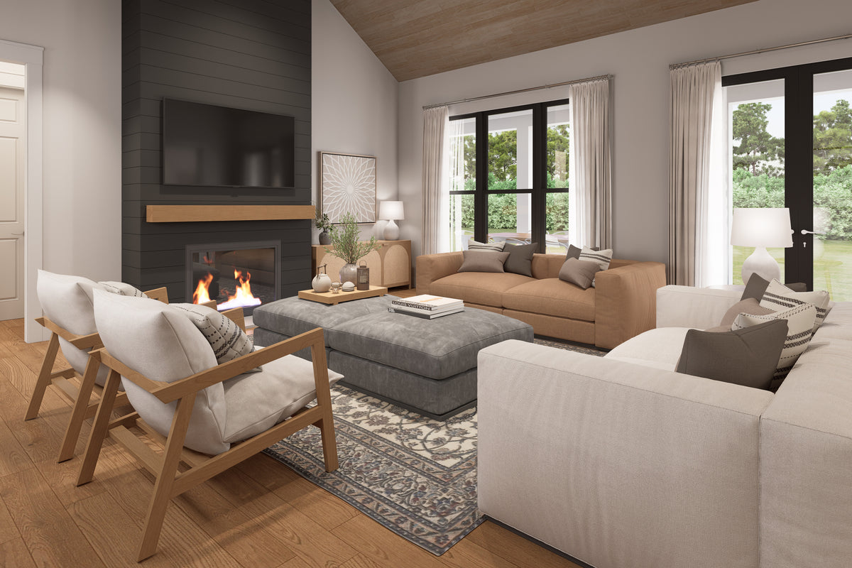 H8038-A Modern Farmhouse Great Room, 3 Bedrooms, 3.5 Bathrooms | Hensley 2427 