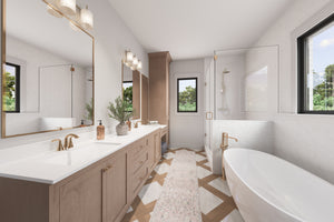 H8038-A Modern Farmhouse Master Bathroom, 3 Bedrooms, 3.5 Bathrooms | Hensley 2427 