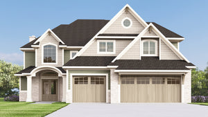 Q7476-A New American House, 4 Beds, 4.5 Baths | Plan 24280 Exterior-2