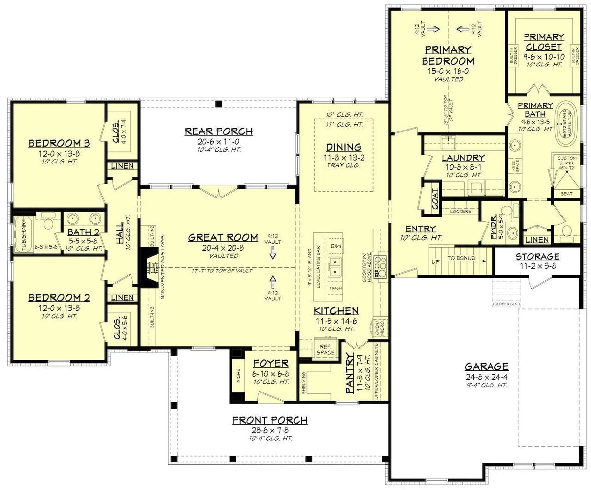 Fox Hollow House Plan - Archival Designs House Plans, floor plan