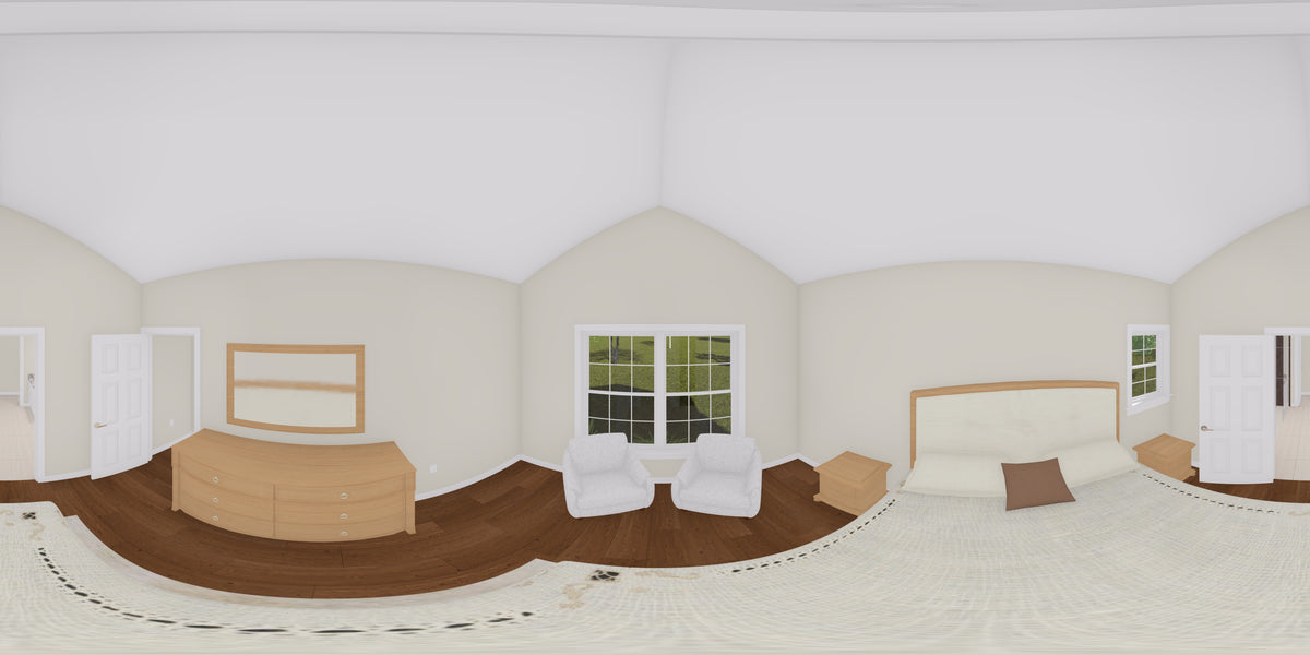 J7857-E Cottage House Bedroom Panorama, 4 Bedrooms, 3 Bathrooms | Silvermist 24631 
