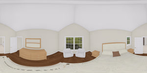 J7857-E Cottage House Bedroom Panorama, 4 Bedrooms, 3 Bathrooms | Silvermist 24631 
