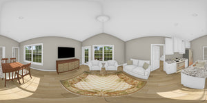 J7862-E Cottage House Great Room Panorama, 2 Bedrooms, 2 Bathrooms | Granite Hollow 24636 