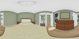 J7860-E Cottage Duplex House Bedroom Panorama, 1 Bedroom, 1 Bathroom | Meadowlawn 