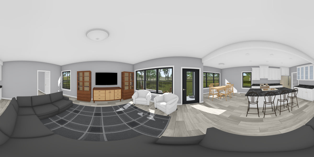 J7864-E Contemporary House Living Panorama, 4 Bedrooms, 2.5 Bathrooms | Riverglade 24638 