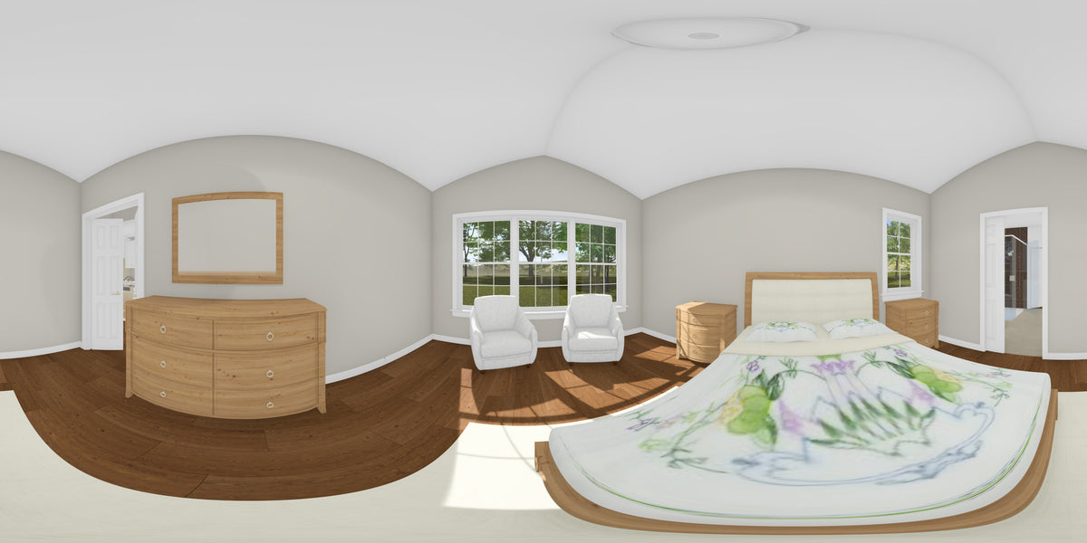 J7865-E Craftsman House Bedroom Panorama, 3 Bedrooms, 2 Bathrooms | Maplewood Springs 24639 