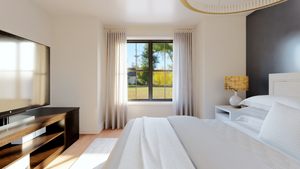 Q8099-A New American House Master Bedroom, 3 Bedrooms, 2.5 Bathrooms | Plan 24410 House Plan 