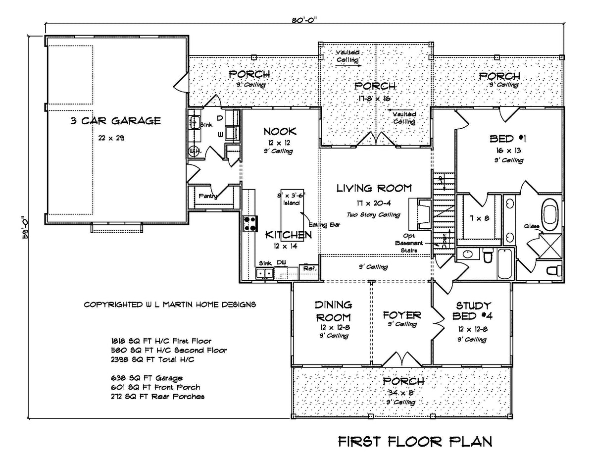 Huckleberry Hideaway First Floor Plan