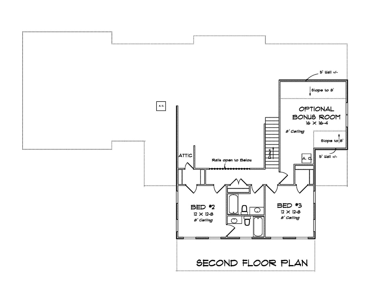 Huckleberry Hideaway Second Floor Plan
