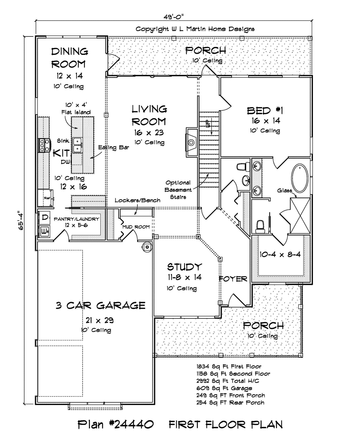 Coastal Breeze House First Floor Plan