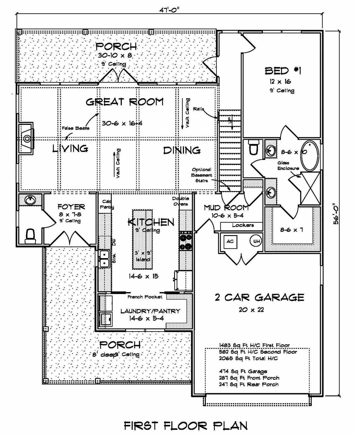 Chestnut House Plan - Archival Designs House Plans, floor plan