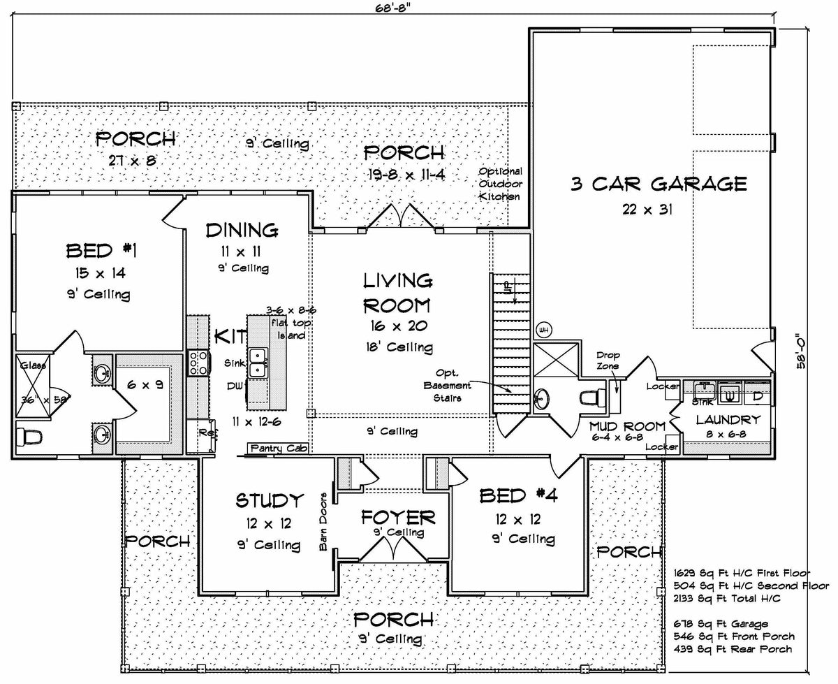 Amelia House Plan - Archival Designs House Plans, floor plan