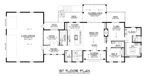 Q7444-A 24456 House First Floor Plan 2 Beds 2.5 Baths