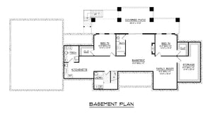 Q7444-A 24456 House Basement Floor Plan 2 Beds 2.5 Baths