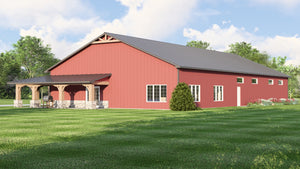 Q7471-A Barndominium House, 2 Beds, 2.5 Baths | 24467 Exterior-6