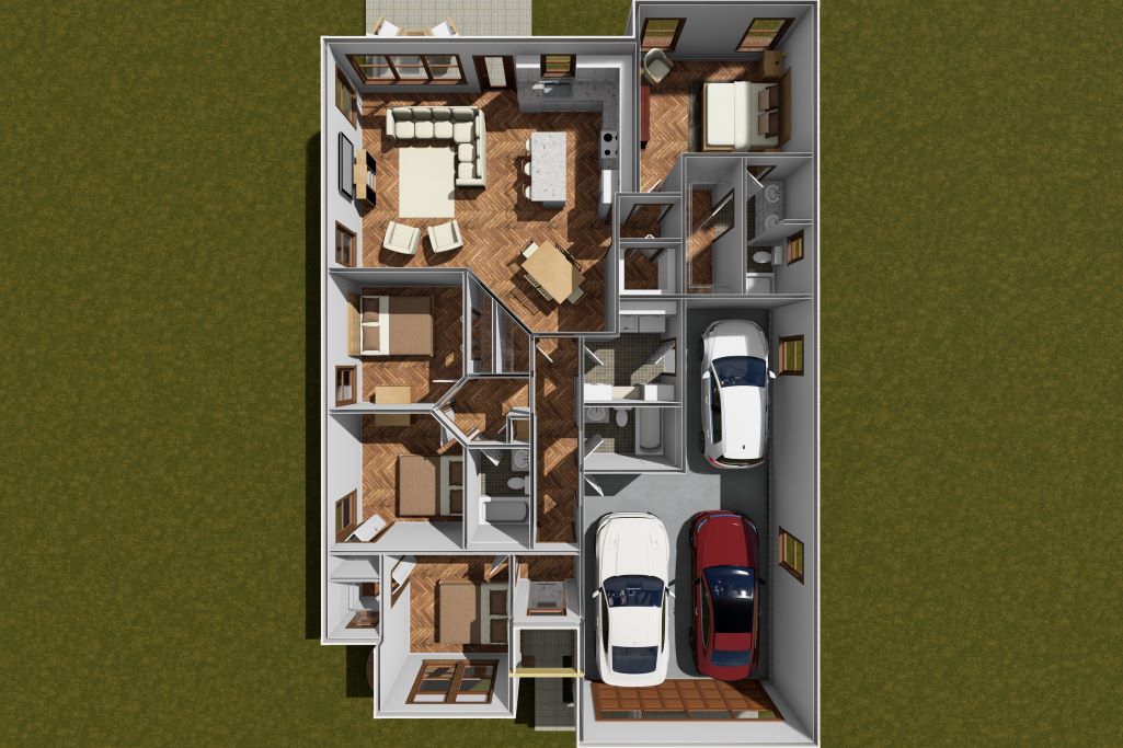 One-Story 4-Bedroom Home with Versatile Layout and Open Concept