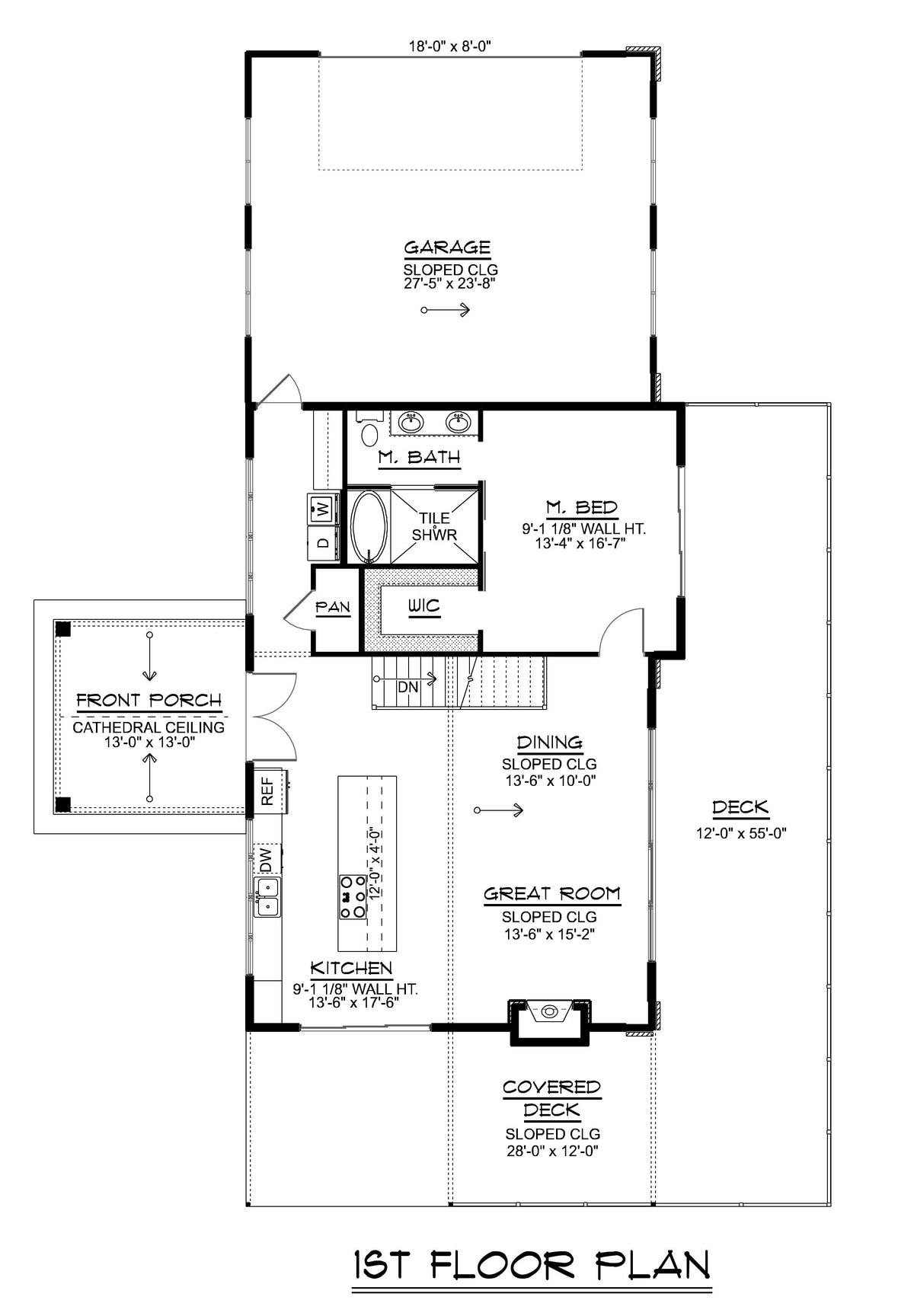 Q7469-A 24505 House First Floor Plan 1-3 Beds 1-2.5 Baths