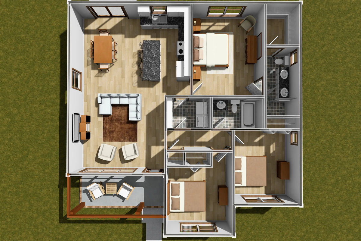3d Floor Plans Open Concept Ranch