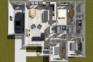 J7198-E House Plan 3DFloor 