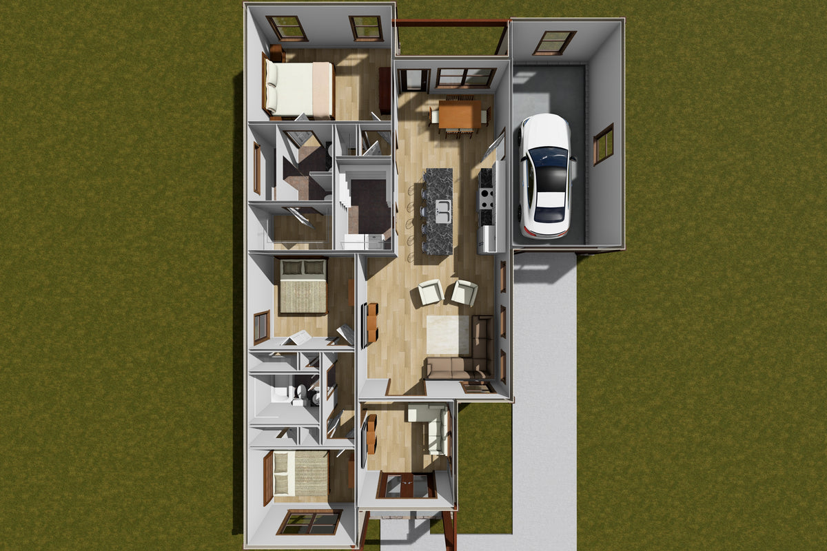 J7212-E 3D House Plan