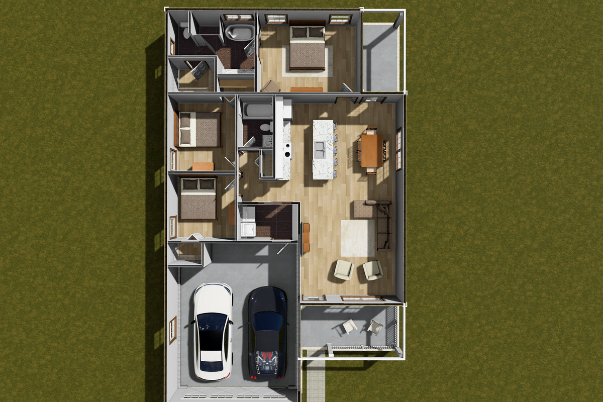 J7214-E 3D House Plan