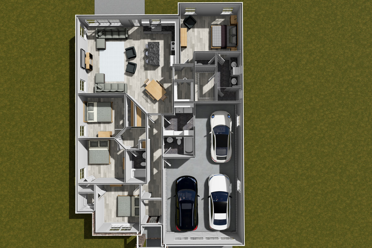J7215-E House 3D Plan